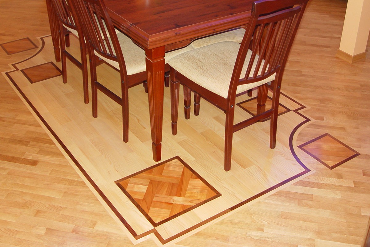 Pre-designed Flooring in Dining room
