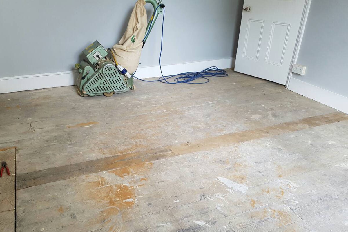 Floor Boards Sanding - Before