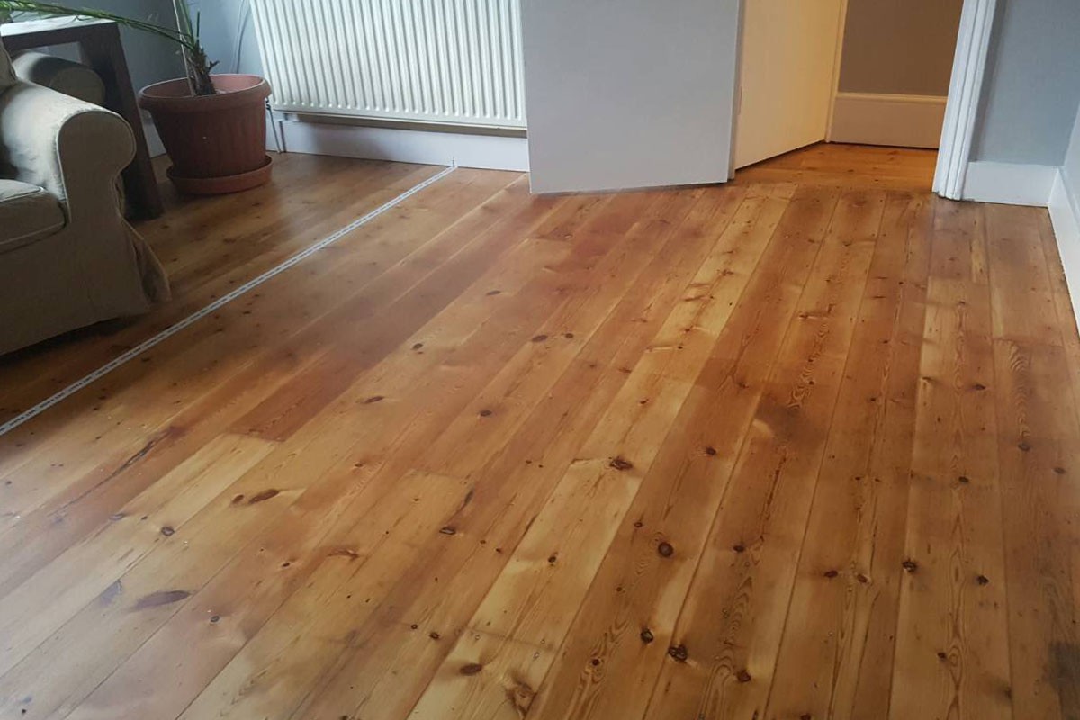 Sanding Pine Flooring - After