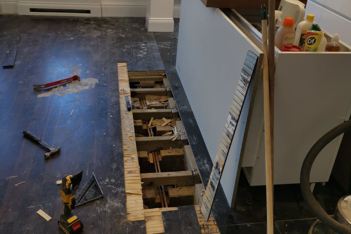 Carbonised Oak Flooring Renovation