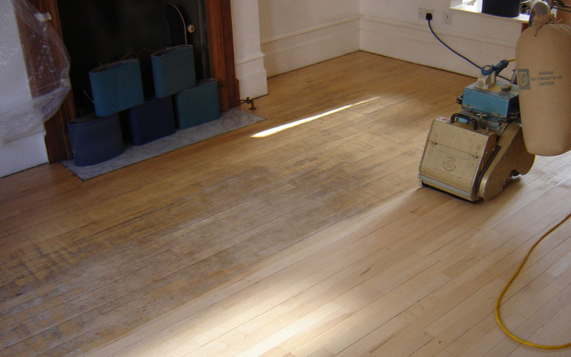 Renovation of Maple strip flooring