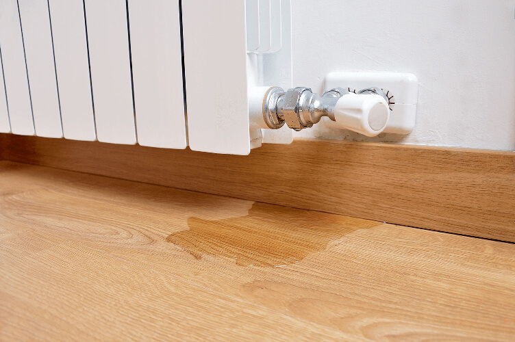 Wood flooring external leaks