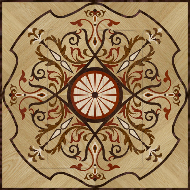 Marquetry Medallion RD-09B Beatrice III